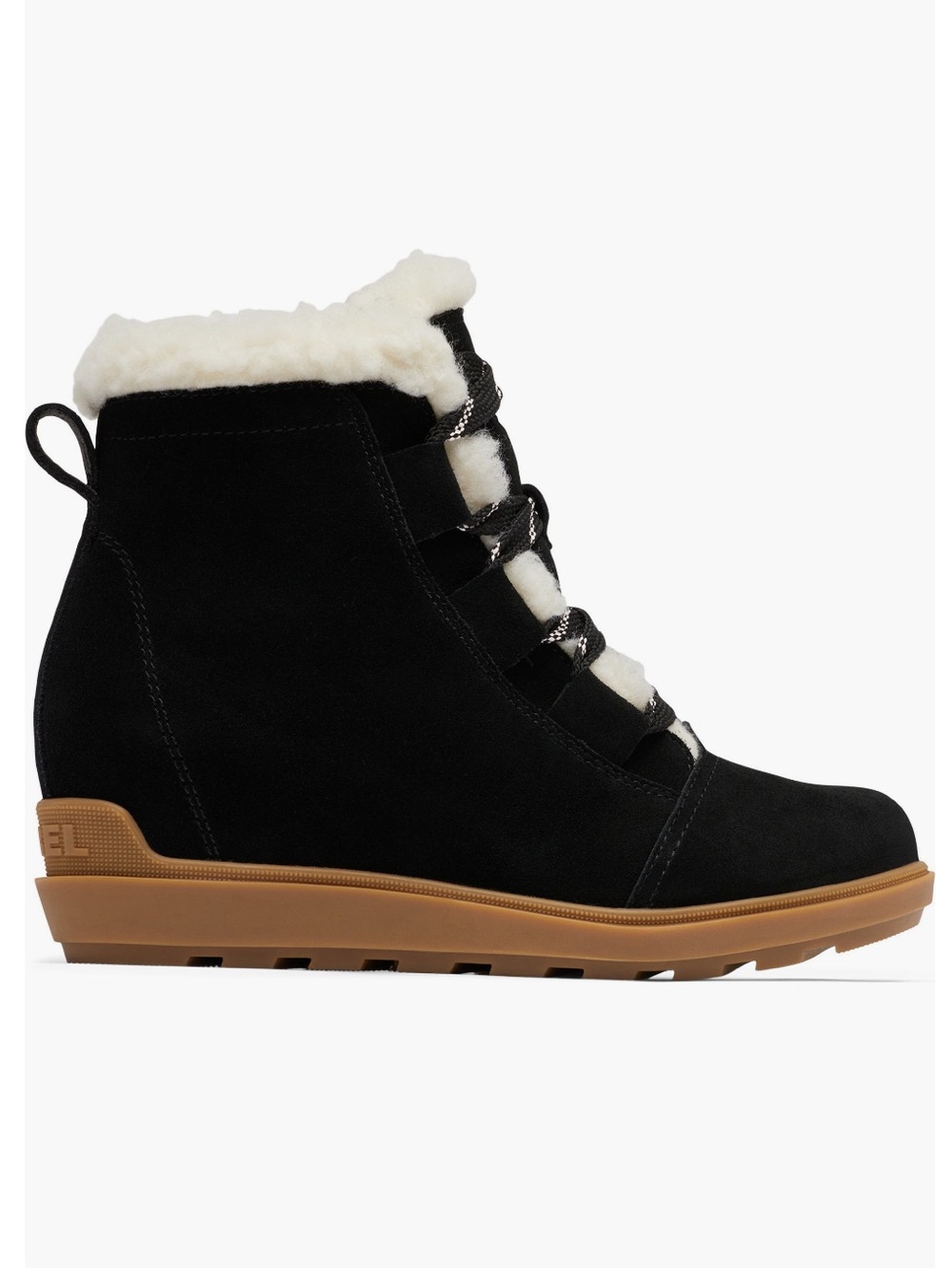 Sorel Evie II Cozy Waterproof Wedge Black Fur Lined  Winter Bootie-Sz 10.5, NWOB - Picture 2 of 16